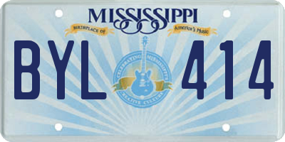 MS license plate BYL414