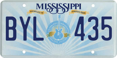 MS license plate BYL435