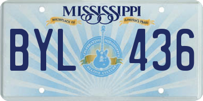 MS license plate BYL436