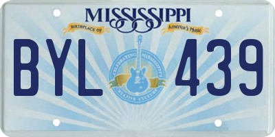 MS license plate BYL439