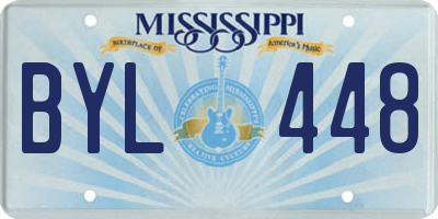 MS license plate BYL448