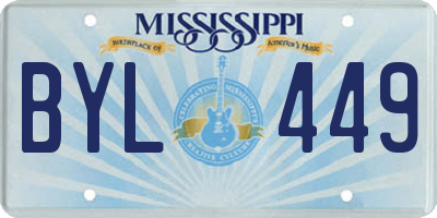 MS license plate BYL449