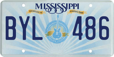 MS license plate BYL486