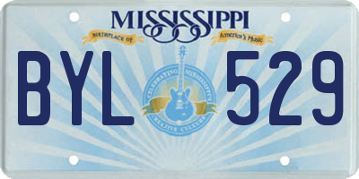 MS license plate BYL529