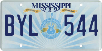 MS license plate BYL544