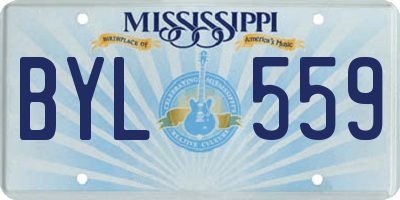 MS license plate BYL559