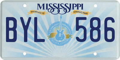 MS license plate BYL586