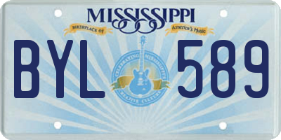 MS license plate BYL589