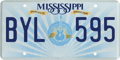 MS license plate BYL595