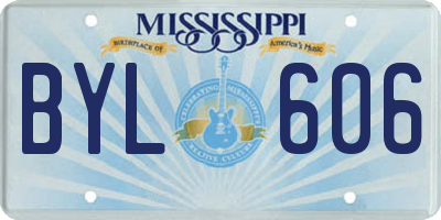 MS license plate BYL606