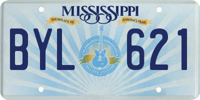 MS license plate BYL621