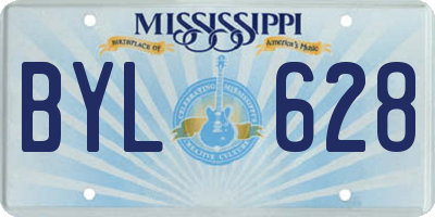 MS license plate BYL628