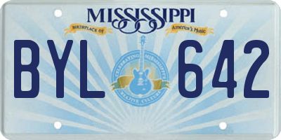 MS license plate BYL642