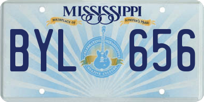 MS license plate BYL656