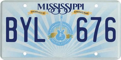MS license plate BYL676