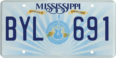 MS license plate BYL691