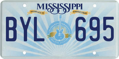 MS license plate BYL695