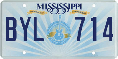 MS license plate BYL714