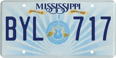 MS license plate BYL717