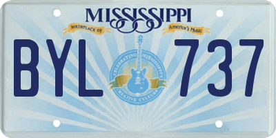 MS license plate BYL737