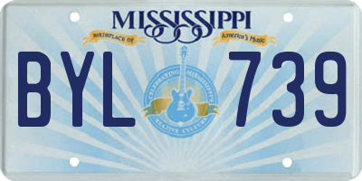 MS license plate BYL739