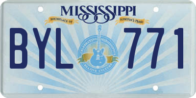 MS license plate BYL771