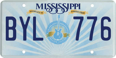 MS license plate BYL776