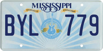 MS license plate BYL779