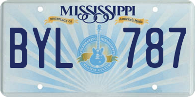 MS license plate BYL787