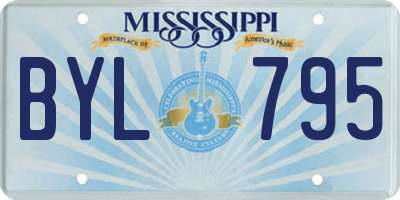 MS license plate BYL795