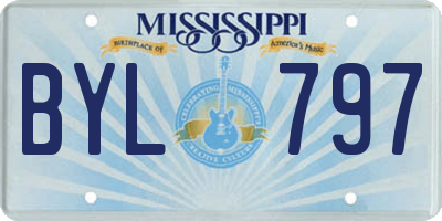 MS license plate BYL797