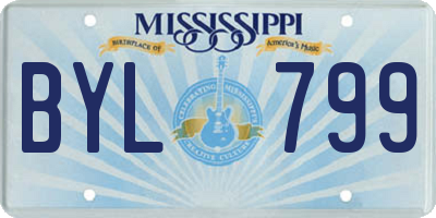 MS license plate BYL799