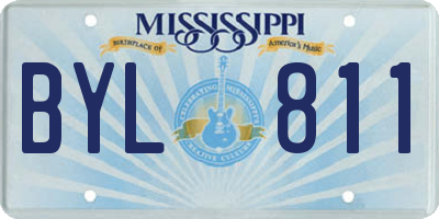 MS license plate BYL811