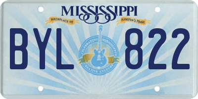 MS license plate BYL822