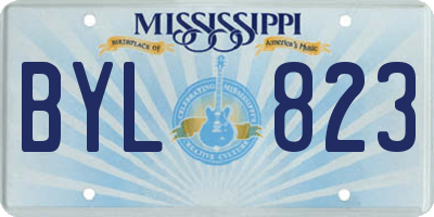 MS license plate BYL823