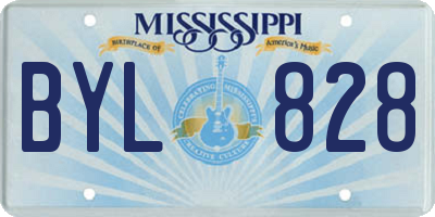 MS license plate BYL828