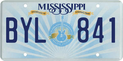 MS license plate BYL841