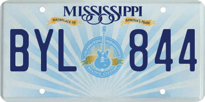 MS license plate BYL844