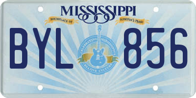 MS license plate BYL856
