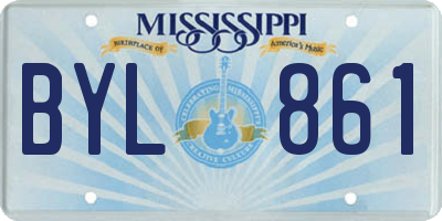 MS license plate BYL861