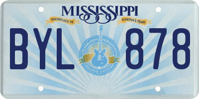 MS license plate BYL878