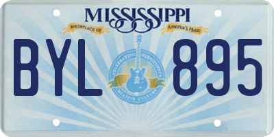 MS license plate BYL895
