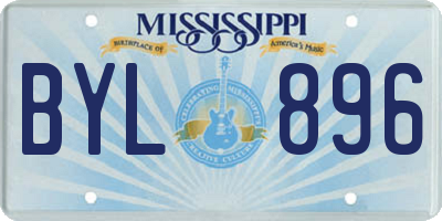 MS license plate BYL896