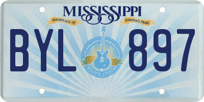 MS license plate BYL897