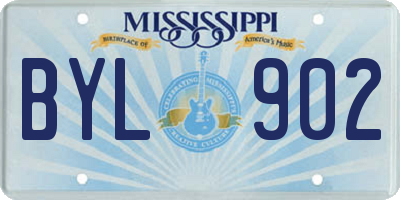 MS license plate BYL902