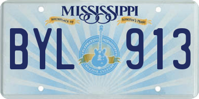 MS license plate BYL913