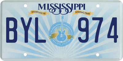 MS license plate BYL974