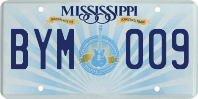 MS license plate BYM009