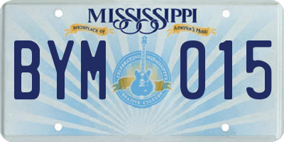 MS license plate BYM015