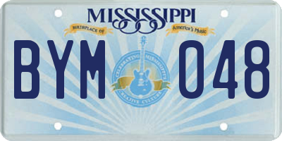 MS license plate BYM048